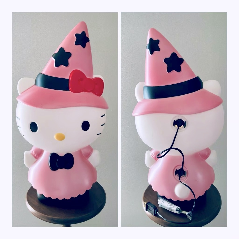 🎀 Hello Kitty Halloween Witch Blow Mold Light